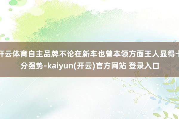 开云体育自主品牌不论在新车也曾本领方面王人显得十分强势-kaiyun(开云)官方网站 登录入口