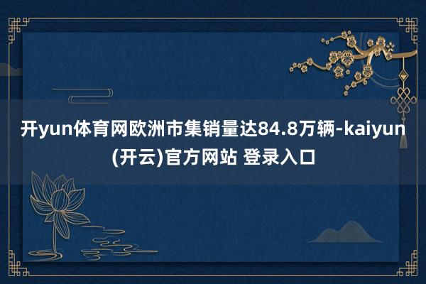 开yun体育网欧洲市集销量达84.8万辆-kaiyun(开云)官方网站 登录入口