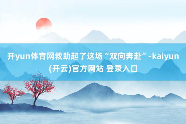 开yun体育网救助起了这场“双向奔赴”-kaiyun(开云)官方网站 登录入口