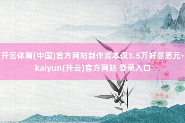   开云体育(中国)官方网站制作资本仅3.5万好意思元-kaiyun(开云)官方网站 登录入口