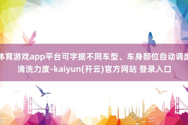   体育游戏app平台可字据不同车型、车身部位自动调度清洗力度-kaiyun(开云)官方网站 登录入口